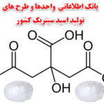 بانک اطلاعاتی اسید سیتریک کشور