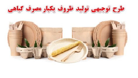 طرح توجیهی تولید ظروف یکبار مصرف گیاهی